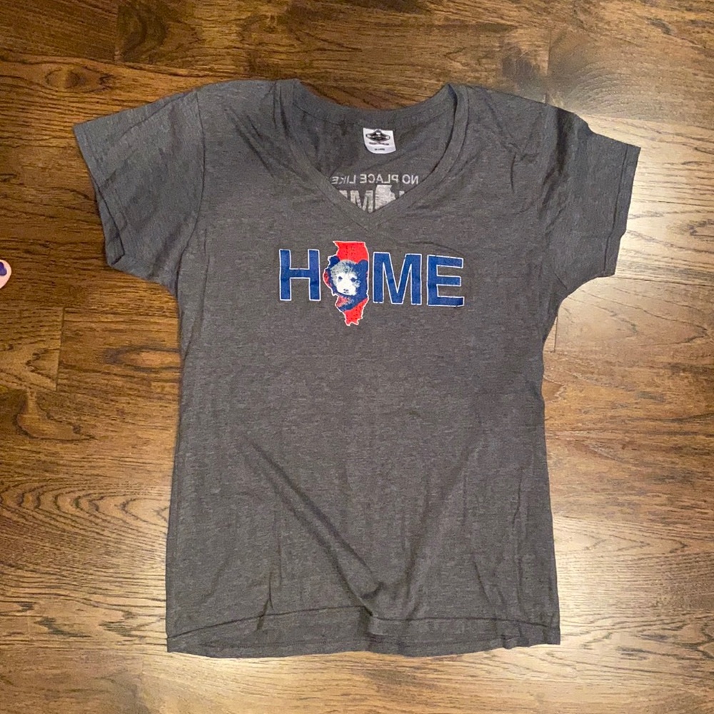 Ladies fit XXL gray Illinois Cubs home t-shirt